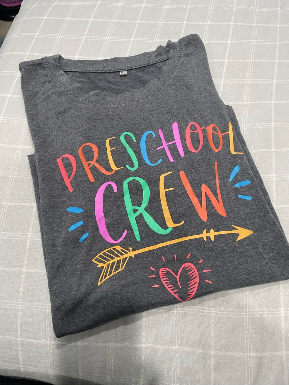 Preschool Crew Graphic Tee - Charcoal Gray